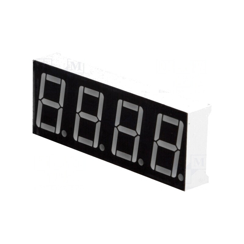 Afișaj LED 7 Segmente 14,2mm Verde 4 Digits | Electronic-mag.ro | Componente Electronice