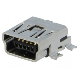 Soclu USB B Mini pentru PCB SMT 5 Pin Orizontal | Electronic-mag.ro | Componente Electronice