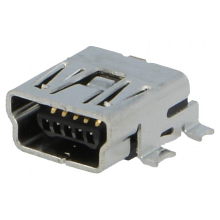 Soclu USB B Mini pentru PCB SMT 5 Pin Orizontal | Electronic-mag.ro | Componente Electronice