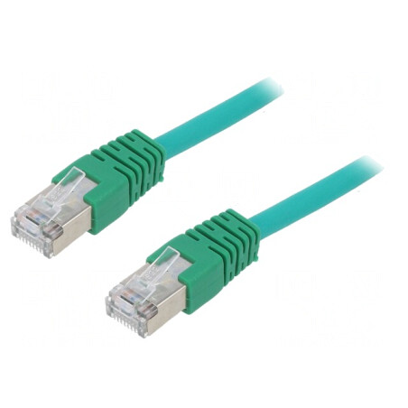 Cablu Patch F/UTP Cat 5e Ecranat PVC Verde 1m | Electronic-mag.ro | Componente Electronice