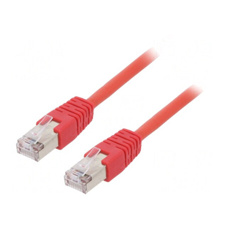 Patch Cord F/UTP Cat 5e 1m Roșu | Electronic-mag.ro | Componente Electronice
