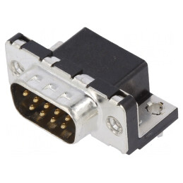 Conector D-Sub 9-Pin Soclu Tată PCB 90° | Electronic-mag.ro | Componente Electronice