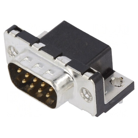 Conector D-Sub 9-Pin Soclu Tată PCB 90° | Electronic-mag.ro | Componente Electronice