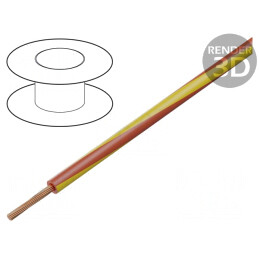 Cablu Electric Litat Cu 1.5mm2 PVC Roșu-Galben 450V/750V | Electronic-mag.ro | Componente Electronice