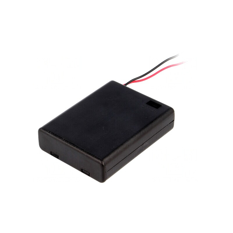 Suport Baterii AAA 4 Cabluri Negru 150mm | Electronic-mag.ro | Componente Electronice