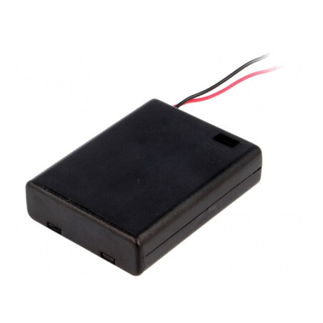 Suport Baterii AAA 4 Cabluri Negru 150mm | Electronic-mag.ro | Componente Electronice