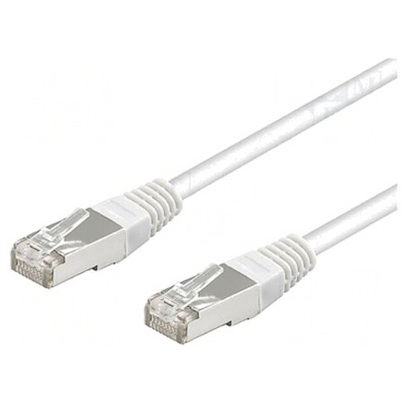 Patch cord SF/UTP Cat5e PVC Alb 0.25m | Electronic-mag.ro | Componente Electronice