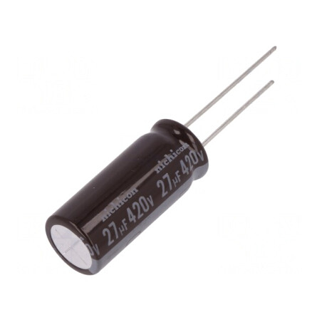 Condensator Electrolitic THT 27uF 420V Ø12.5x31.5mm 20% | Electronic-mag.ro | Componente Electronice