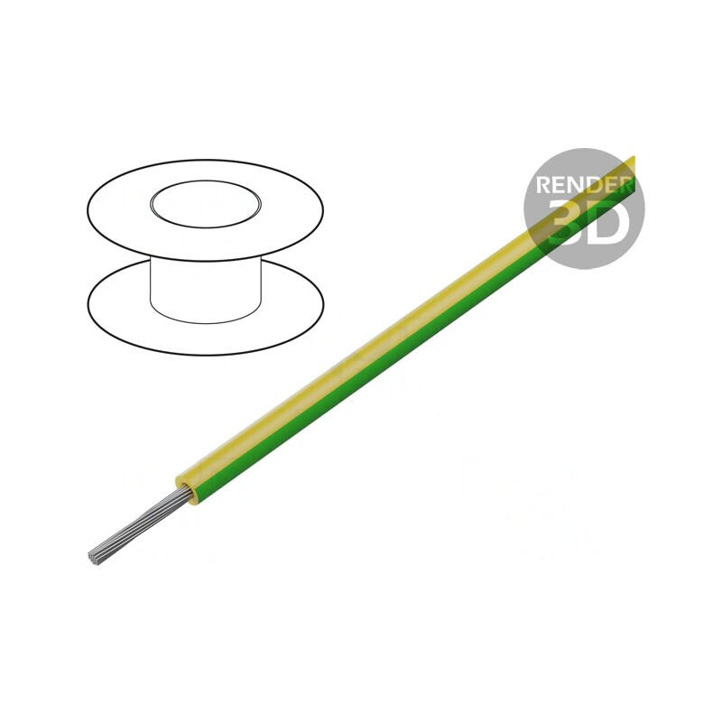 Cablu electric HELUTHERM 145 1x0.75mm galben-verde | Electronic-mag.ro | Componente Electronice