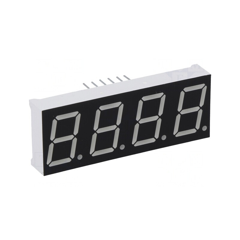 Afișaj LED 7 Segmente 14,22mm 4 Cifre Verde | Electronic-mag.ro | Componente Electronice