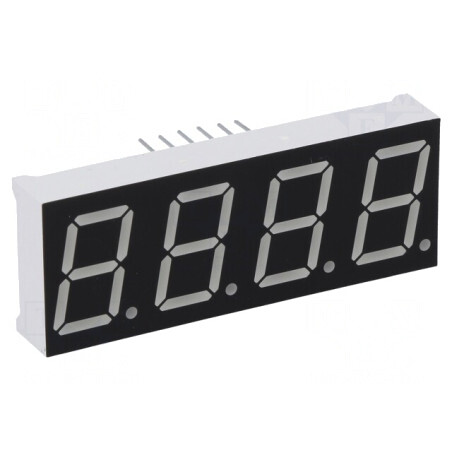 Afișaj LED 7 Segmente 14,22mm 4 Cifre Verde | Electronic-mag.ro | Componente Electronice