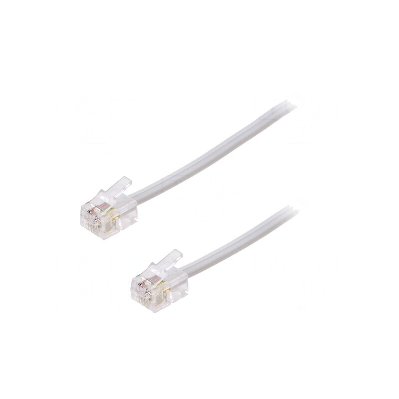 Cablu Telefon RJ11 3m Alb | Electronic-mag.ro | Componente Electronice Cablu Telefon RJ11 3m Alb | Electronic-mag.ro | Componente Electronice