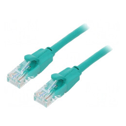 Patch cord UTP Cat6 PVC Verde 1m Aurit | Electronic-mag.ro | Componente Electronice