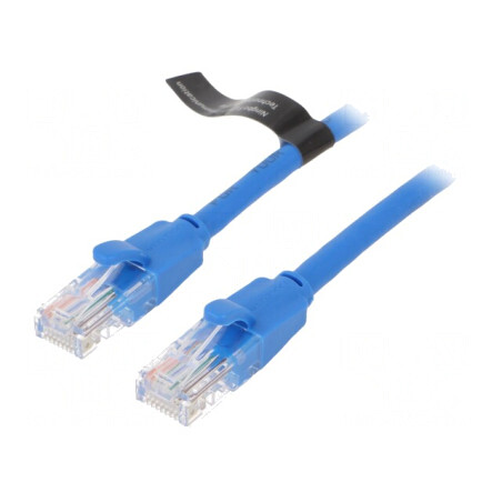 Patch cord UTP Cat6 PVC Albastru 1m | Electronic-mag.ro | Componente Electronice