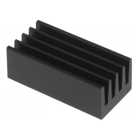 Radiator Aluminiu Negru 17mm x 8mm x 6mm 42K/W | Electronic-mag.ro | Componente Electronice