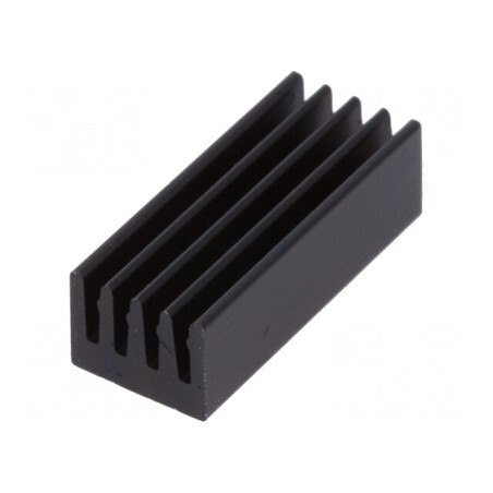 Radiator Aluminiu Extrudat Negru 19x8x6mm 37K/W | Electronic-mag.ro | Componente Electronice