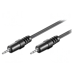 Cablu Jack 2,5mm 3pin 1,5m Negru | Electronic-mag.ro | Componente Electronice