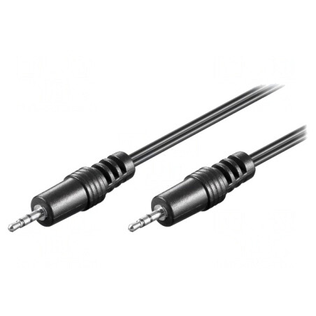 Cablu Jack 2,5mm 3pin 1,5m Negru | Electronic-mag.ro | Componente Electronice