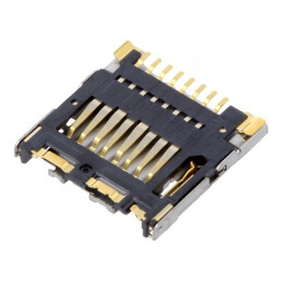 Conector pentru carduri microSD SMT PCB Aurit PIN 8 | Electronic-mag.ro | Componente Electronice