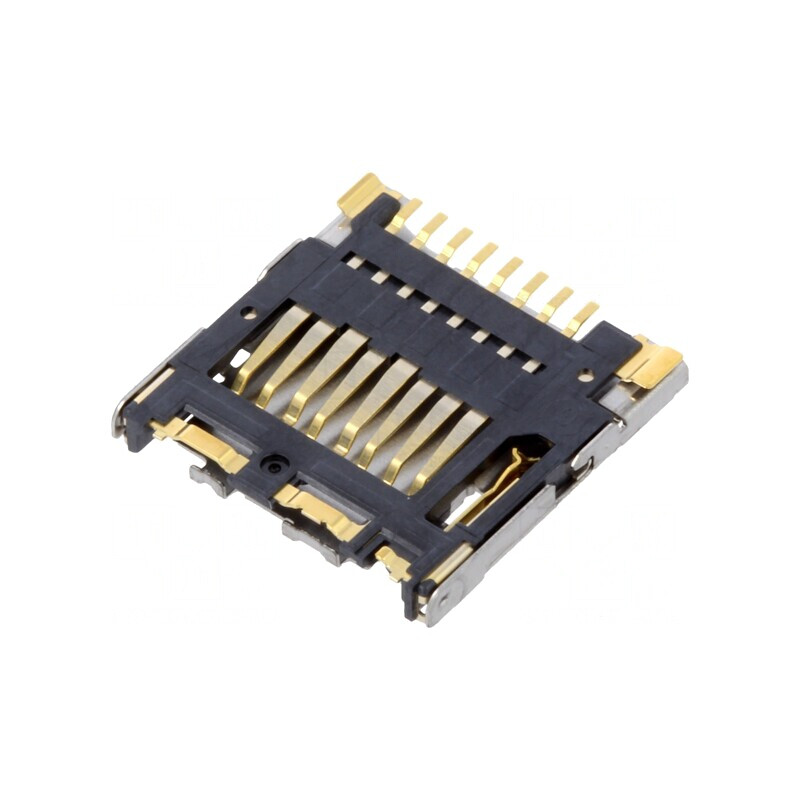 Conector pentru carduri microSD SMT PCB Aurit PIN 8 | Electronic-mag.ro | Componente Electronice