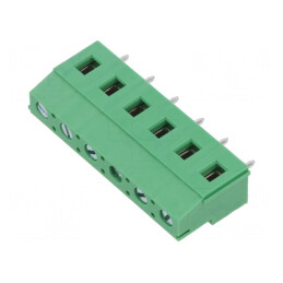 Regletă de conexiuni PCB 90° 7,5mm 6 piste 16A | Electronic-mag.ro | Componente Electronice