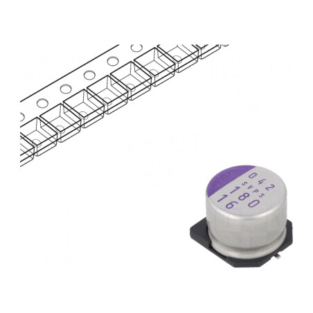 Condensator Polimeric 180uF 16V SMD | Electronic-mag.ro | Componente Electronice