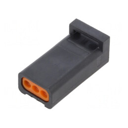 Conector Etanș Miniatură Negru 3P | Electronic-mag.ro | Componente Electronice