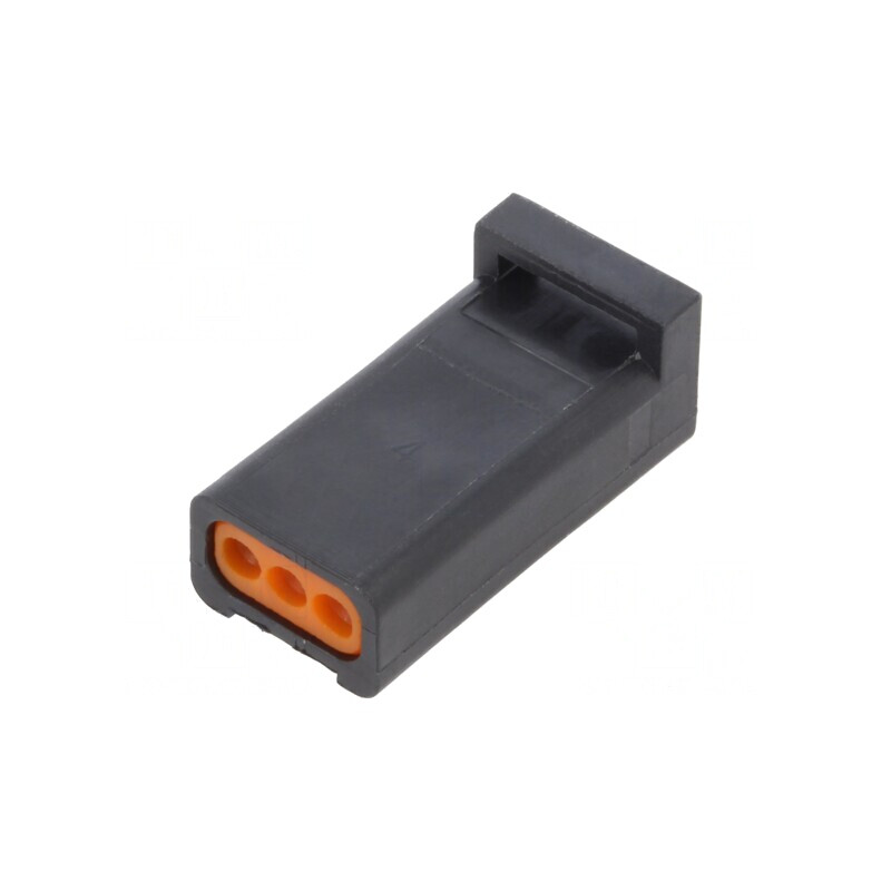 Conector Etanș Miniatură Negru 3P | Electronic-mag.ro | Componente Electronice