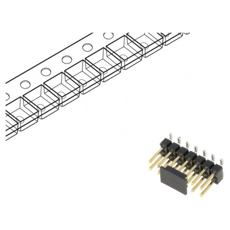 Şir Pini Verticali 14-PIN 2.54mm BERGSTIK | Electronic-mag.ro | Componente Electronice