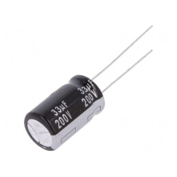 Condensator Electrolitic THT 33uF 200V 12.5x20mm | Electronic-mag.ro | Componente Electronice
