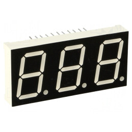 Afișaj LED 7 Segmente 20,32mm Verde 3 Cifre | Electronic-mag.ro | Componente Electronice