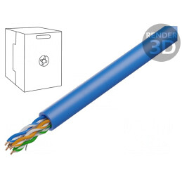 Cablu UTP Cat6 305m Albastru | Electronic-mag.ro | Componente Electronice