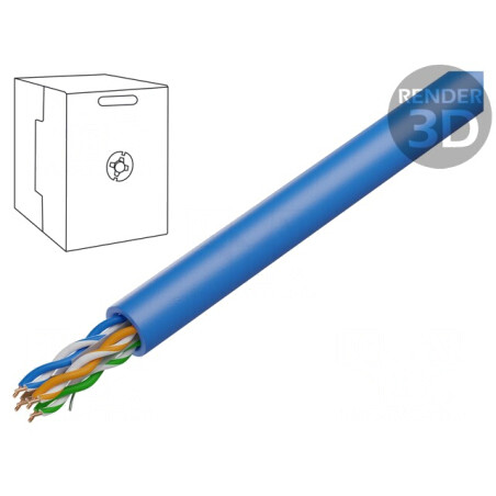 Cablu UTP Cat6 305m Albastru | Electronic-mag.ro | Componente Electronice