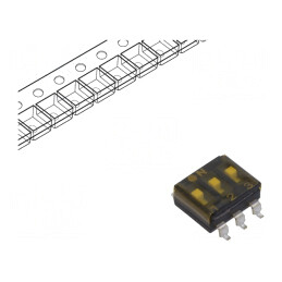 Comutator DIP-SWITCH 3 Secțiuni OFF-ON 24VDC | Electronic-mag.ro | Componente Electronice