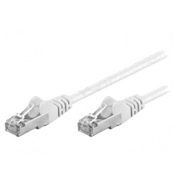 Patch cord F/UTP Cat5e 0.5m Alb Ecranat | Electronic-mag.ro | Componente Electronice