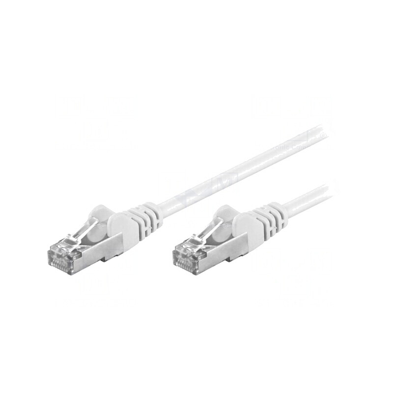 Patch cord F/UTP Cat5e 0.5m Alb Ecranat | Electronic-mag.ro | Componente Electronice