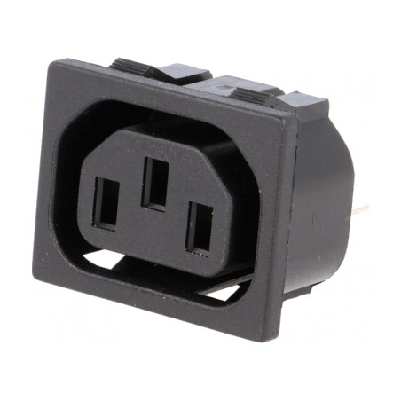 Conector Alimentare AC Soclu Mamă 10A 250V | Electronic-mag.ro | Componente Electronice
