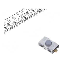 Microîntrerupător TACT SPST-NC 0,01A 32VDC SMT IP40