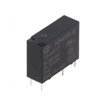 Releu electromagnetic SPST-NO 12VDC 10A | Electronic-mag.ro | Componente Electronice