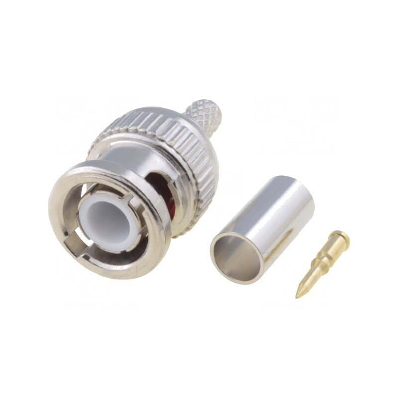 Mufă BNC Tată 50Ω Crimpat POM Aurit | Electronic-mag.ro | Componente Electronice