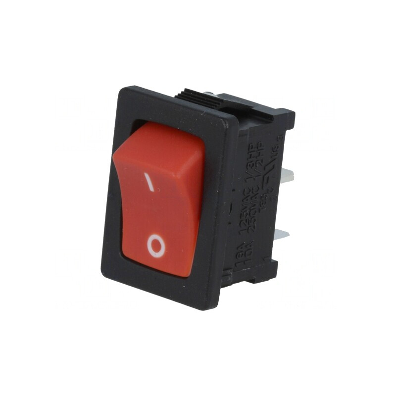 Comutator Basculant ON-OFF 10A 250VAC Roșu-Alb | Electronic-mag.ro | Componente Electronice