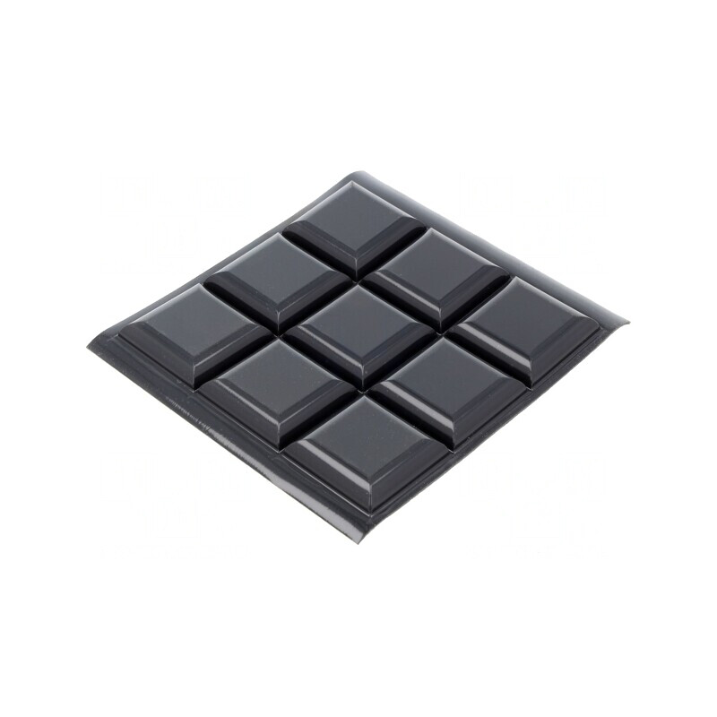 Picioruş Autoadeziv Negru Poliuretan H 6.4mm Bumpon | Electronic-mag.ro | Componente Electronice