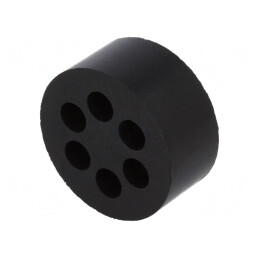 Insert pentru Presetupă 5mm M32 IP54 Cauciuc NBR 6 Orificii | Electronic-mag.ro | Componente Electronice