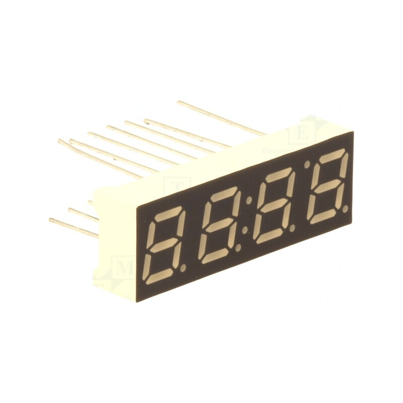 Afişaj LED 7 segmente 7,11mm 4 cifre verde | Electronic-mag.ro | Componente Electronice