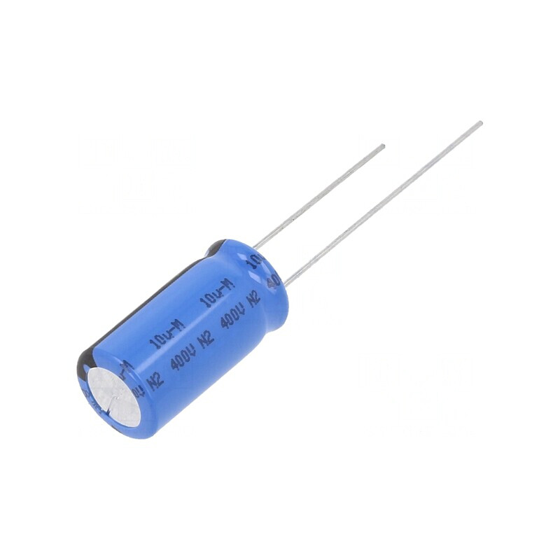 Condensator Electrolitic 10uF 400V THT 10x20mm Raster 5mm | Electronic-mag.ro | Componente Electronice