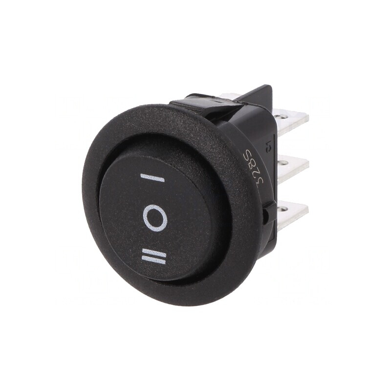 ROCKER DP3T Neagră ON-OFF-ON 10A/250VAC | Electronic-mag.ro | Componente Electronice