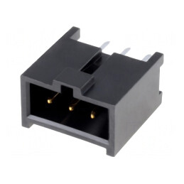 Soclu Dreptunghiular Tată C-Grid III 2,54mm 3 PIN THT Aurit | Electronic-mag.ro | Componente Electronice