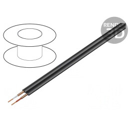 Cablu microfon negru OFC 2x0,12mm2 | Electronic-mag.ro | Componente Electronice