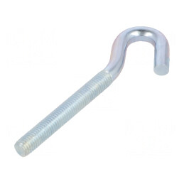 Cârlig în unghi oțel zinc 120mm 75mm filet | Electronic-mag.ro | Componente Electronice