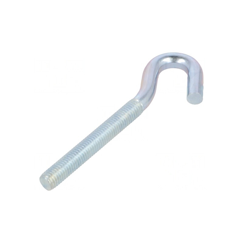 Cârlig în unghi oțel zinc 120mm 75mm filet | Electronic-mag.ro | Componente Electronice